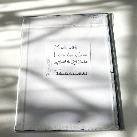 Frida Kahlo Sugar Skull 1 Acrylic Painting - Picture 3 of 7